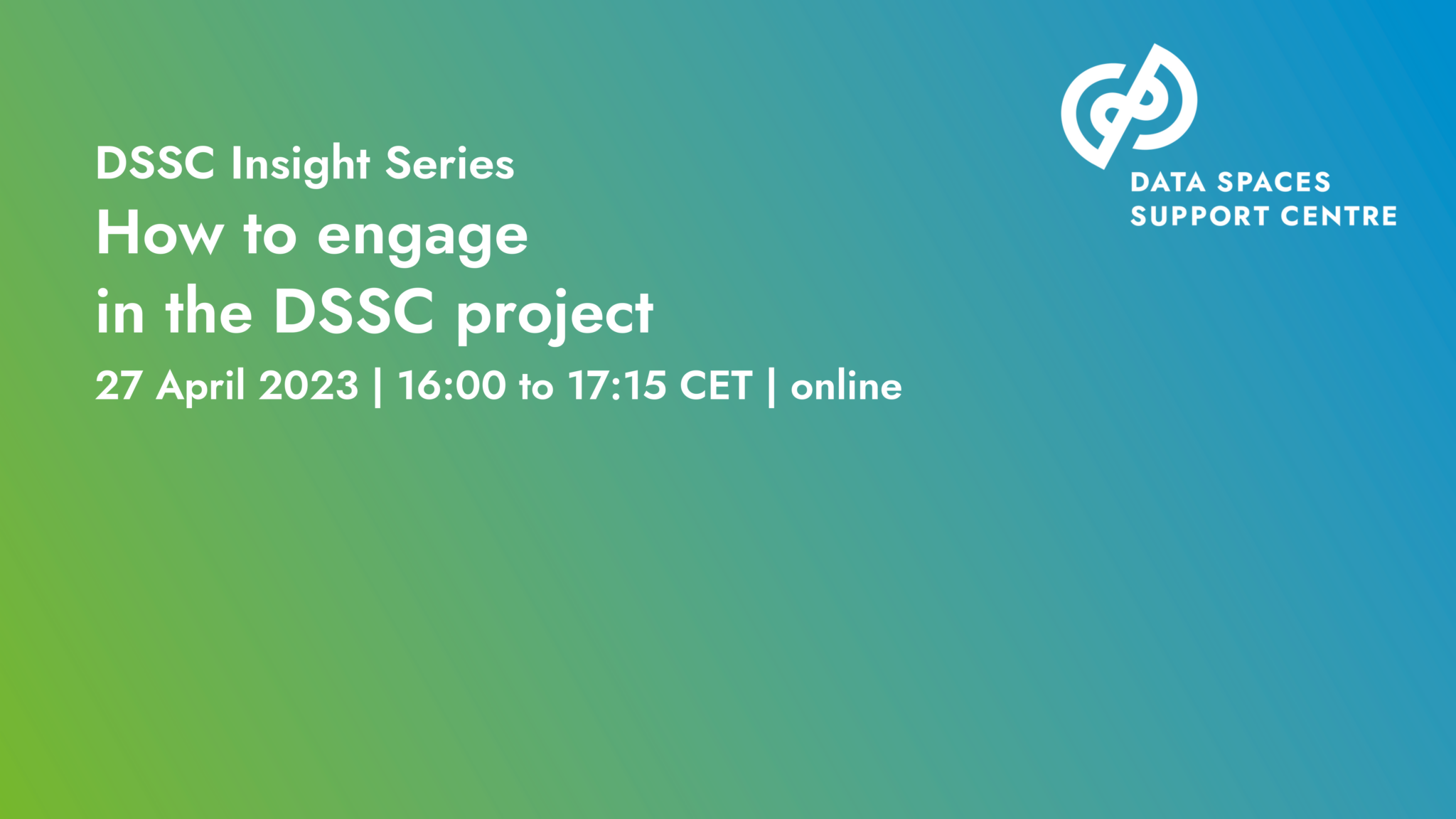 DSSC Insights Series How to engage in the DSSC project GaiaX A